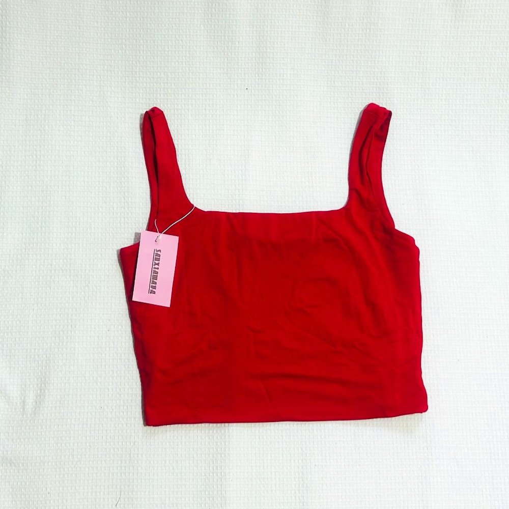 Hot Pink NWT Midi Cropped Tank Top | Size Large